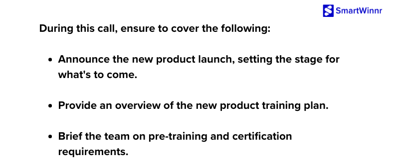 Product Launch Announcement through SmartWinnr AI Sales Coaching